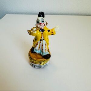 Clown Playing Horn Trinket Box